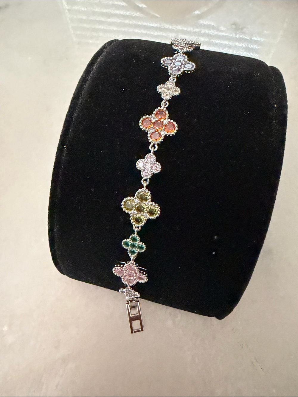 Multi-Color flower Link Bracelet - Women Jewelry